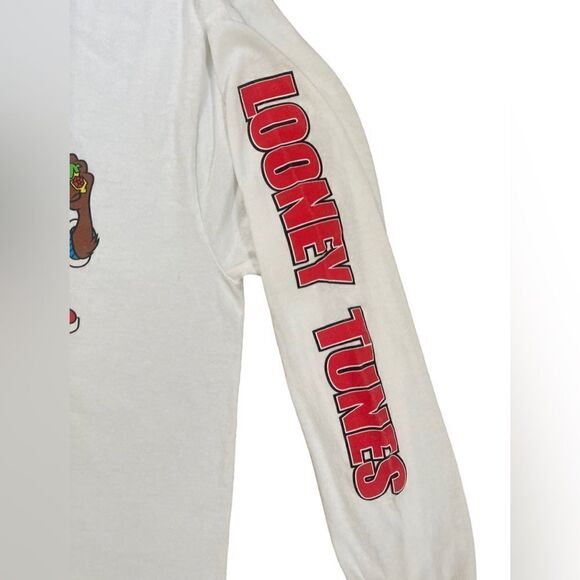 Vintage Looney Tunes Graphic Long Sleeve White Shirt - Picture 5 of 9